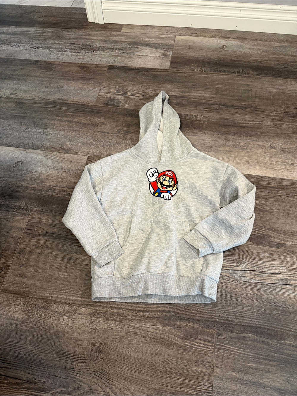 Super Mario Kids Grey Hoodie with Super Mario Graphic